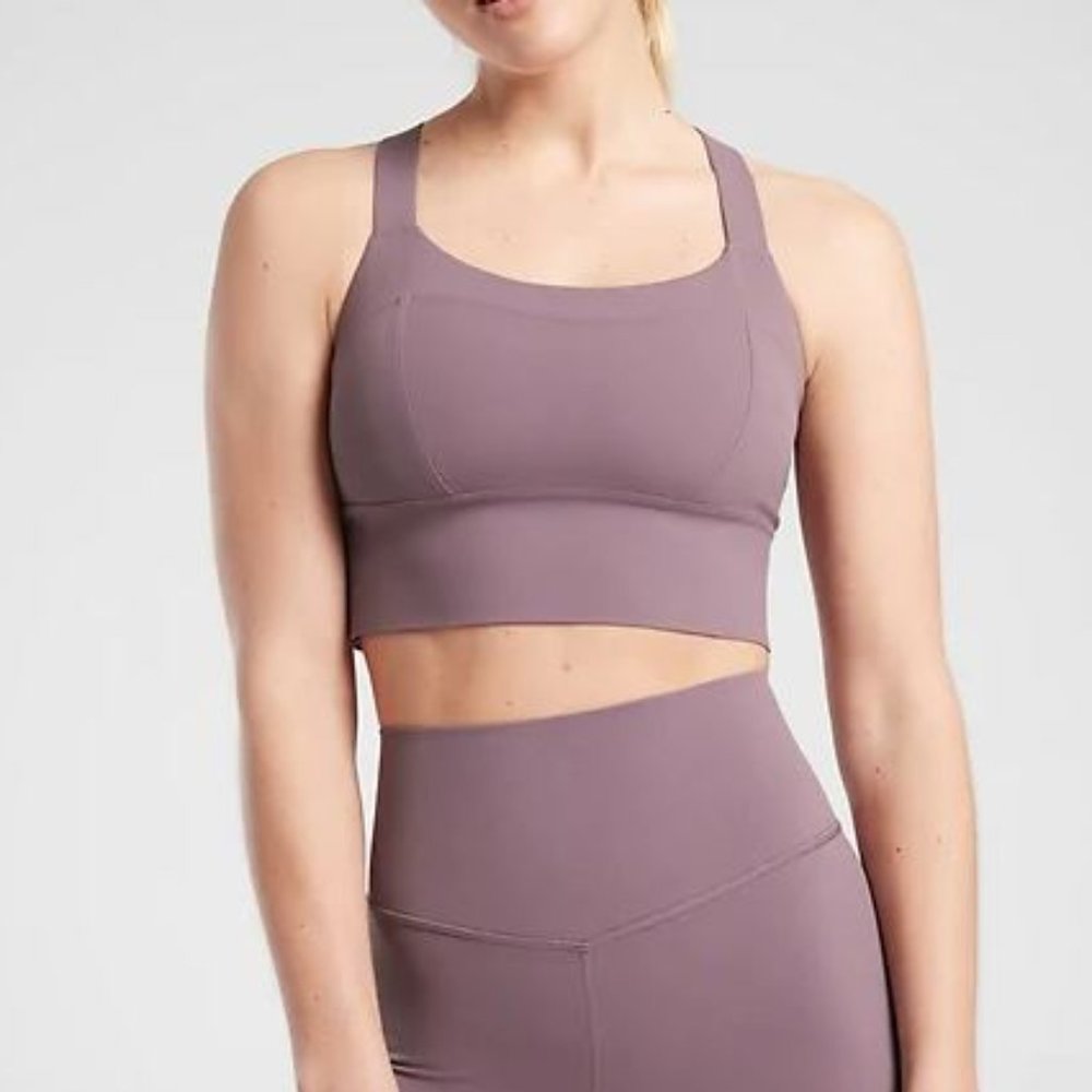 NWT Athleta Purple Formation Longline Sports Bra - Picture 2 of 7
